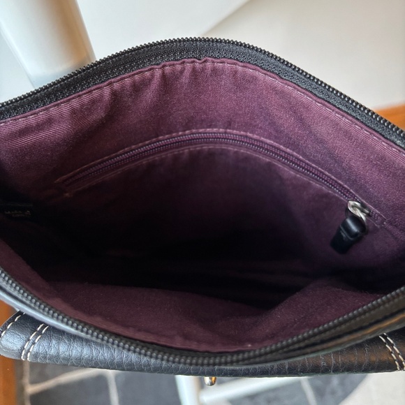 Vintage Coach Crossbody Bag Pebble Black Leather Turn Lock Flap Pocket - Picture 5 of 5